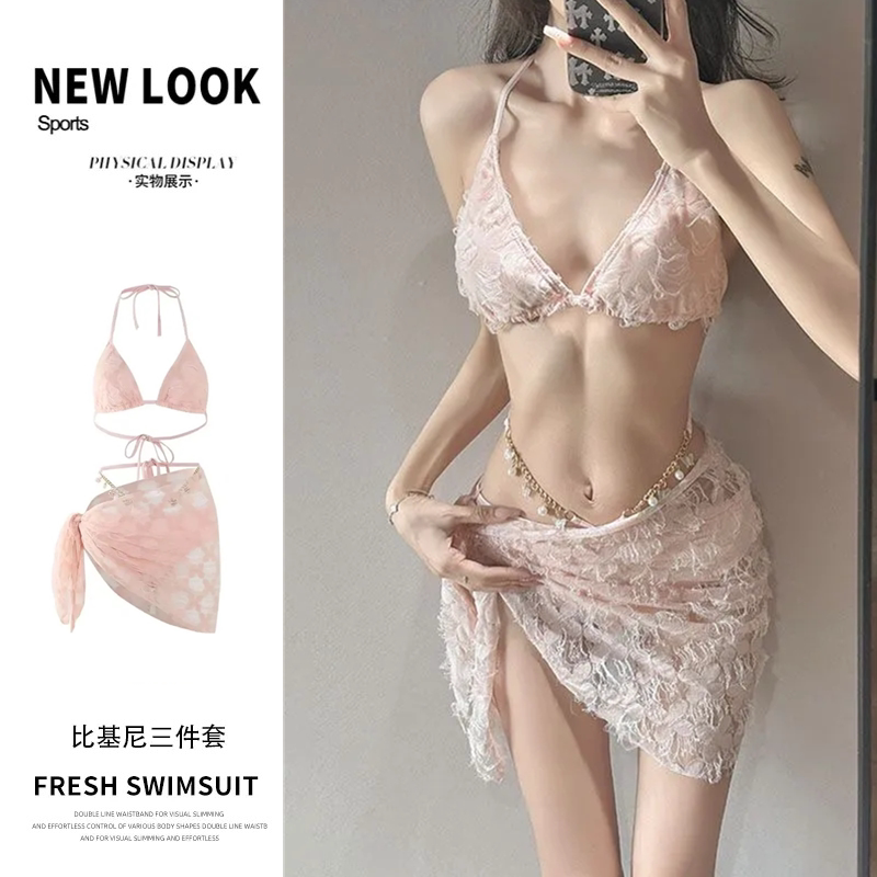 游泳衣女2025新款性感比基尼甜美
