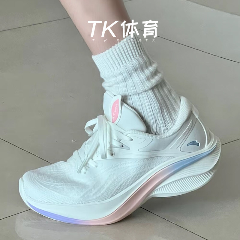 安踏叶子5跑步鞋女款夏季软底回弹运动鞋轻便训练鞋慢跑体测竞速