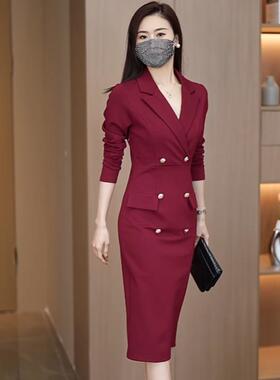 职业大码女装气质裙子新款修身显瘦高级感超好看连衣裙Q191227