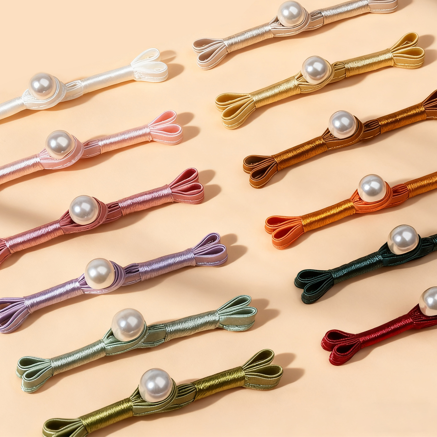 旗袍盘扣珍珠燕尾一字扣新中式衣服扣子国风服装纽扣汉服唐装纽扣