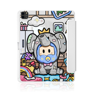 ogbro2025新款ipadair7/6保护壳适用苹果11代air5平板保护套2024版11/10.9寸磨砂卡通笔槽防弯摔轻薄全包防摔