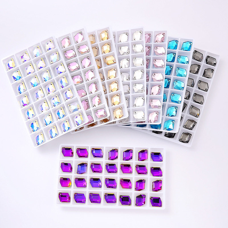 9x12mm彩色K9水晶手缝钻