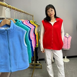 摇粒绒坎肩背心亲子运动会儿童班服春 幼儿园园服马甲定l制秋冬季