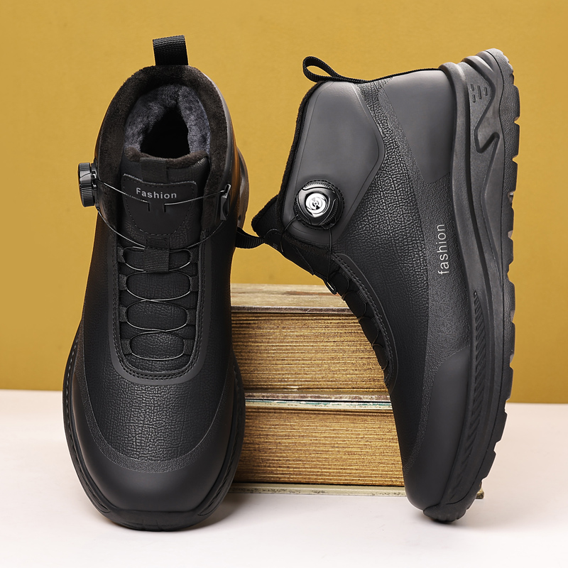 冬季男鞋羊毛保暖高帮休闲雪地靴