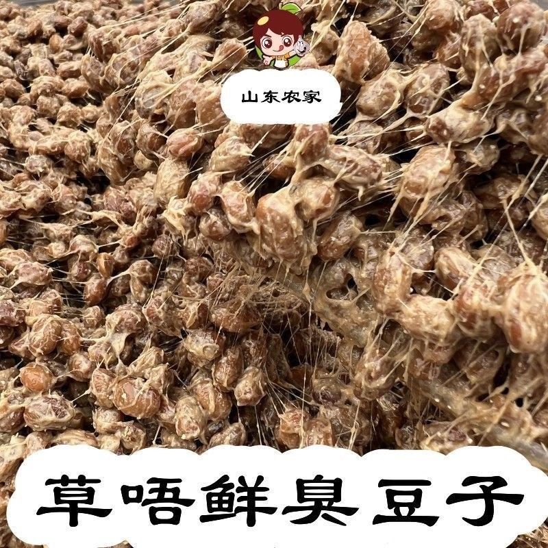 山东临沂鲜臭豆草捂臭豆子手工制作酱鲜臭豆子5斤拉丝臭盐豆子1斤