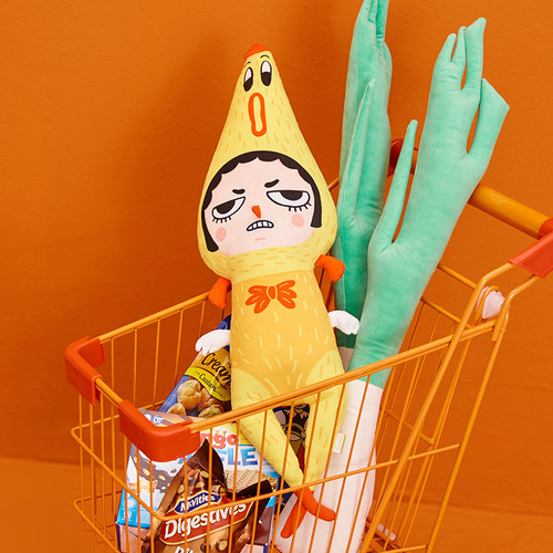 李尖尖同款惨叫鸡玩偶抱枕