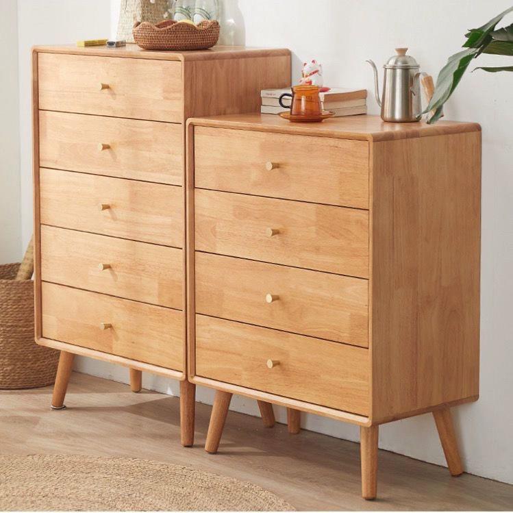 0A客厅全实木斗柜小户型卧室收纳储物柜简约原木多功能整理柜五斗