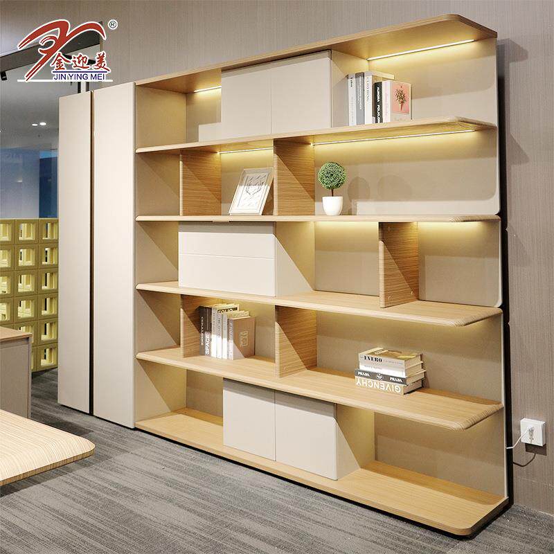 新款老板办公室书柜轻奢板式文件柜档案储物收纳柜背景展示柜