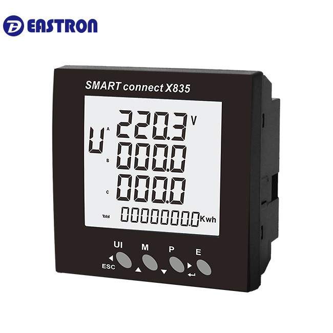 东鸿SMARTconnect X835多功能电表 1/5A互感器接入 插拔式接线