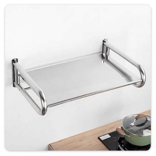 微波炉架挂墙加厚不锈钢厨房烤箱置物架餐馆壁挂式微波炉支架托架