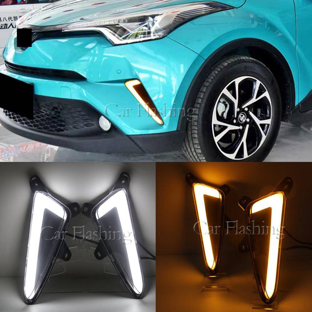 适用于丰田17-20款CHR奕泽日行灯Led日间行车灯前雾灯转向灯