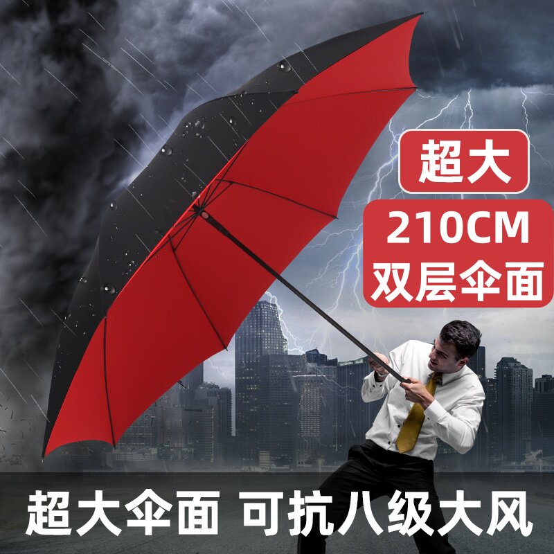 依晴自动长柄伞超大号黑胶防晒图片
