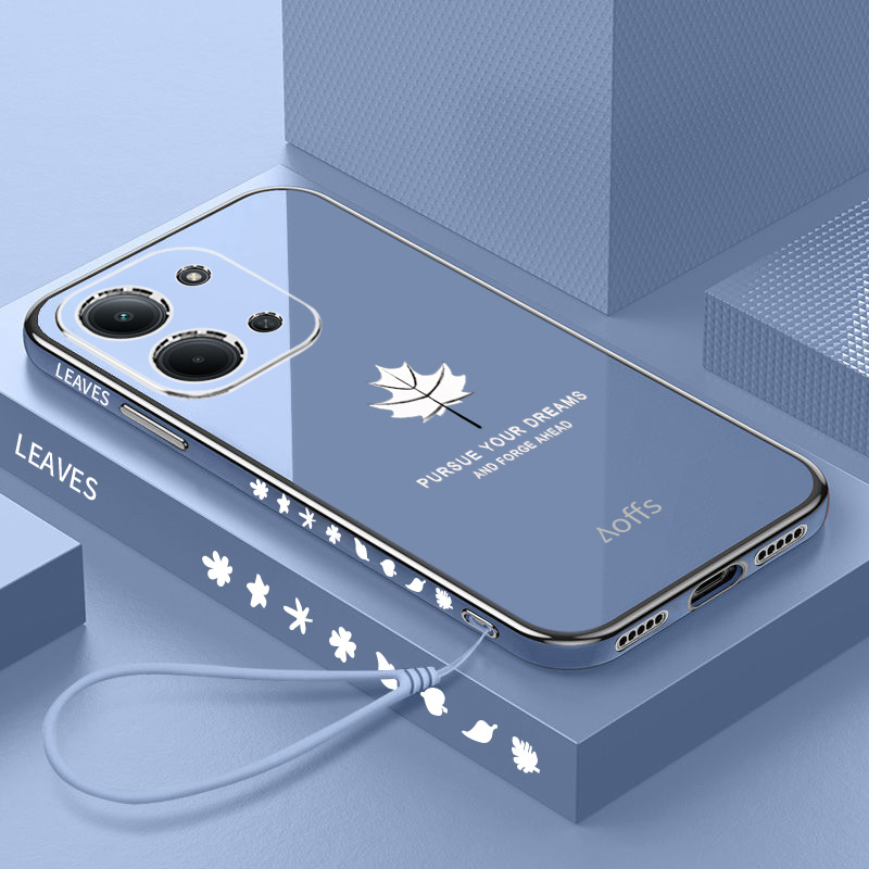 适用红米15R/15C简约电镀枫叶壳