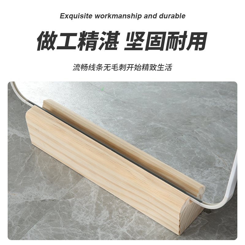 全身镜子支架简约镜子底座支撑架实木定制落地镜防滑固定画框底托