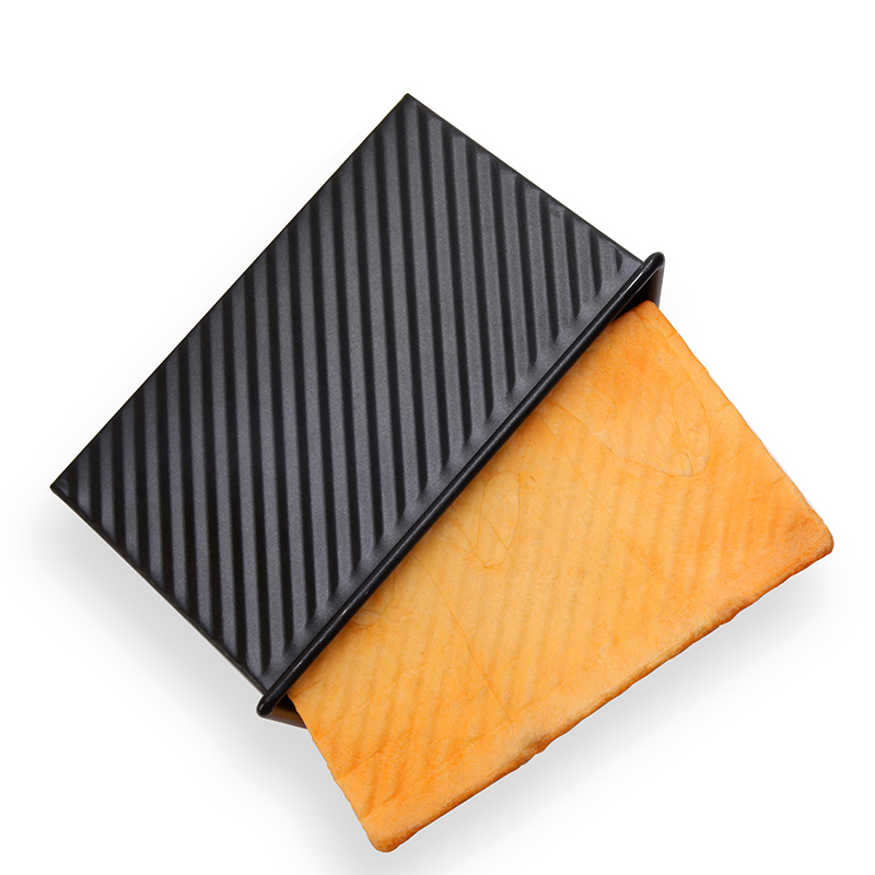 学厨家用方形吐司盒带盖烤土司面包模具烘焙不沾450g烤箱烤盘