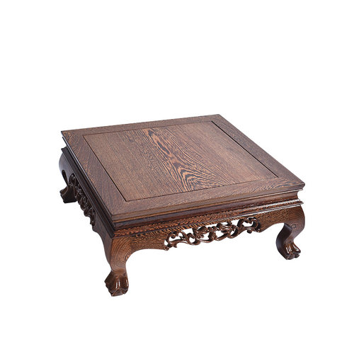 实木中式小茶几鸡翅木虎脚飘窗桌红木榻榻米茶几炕桌炕几矮桌方桌