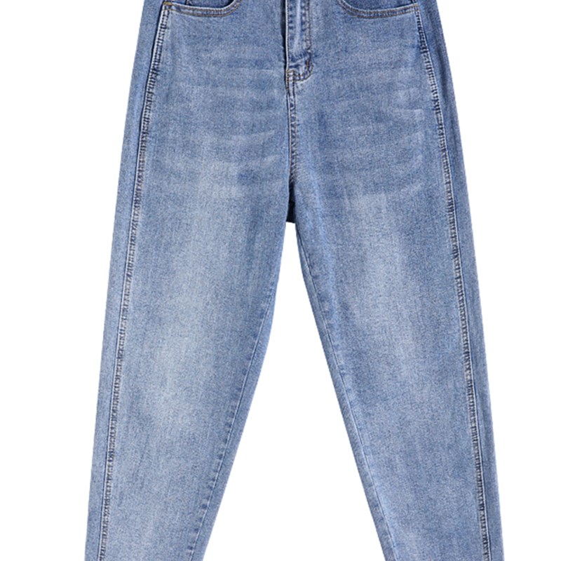 梨型身材哈伦牛仔裤女大码胖妹妹MM2023新款高腰宽松显瘦老爹裤子