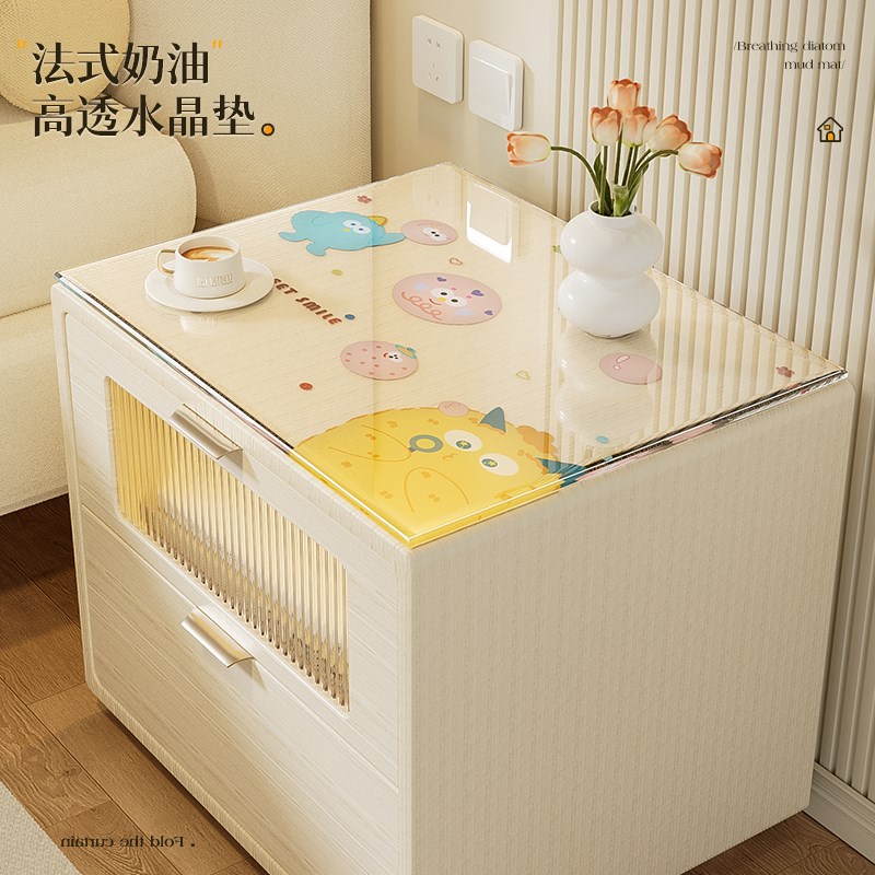 2024新款透明pvc床头柜垫防水软玻璃桌面保护垫子电视柜台面桌布