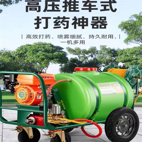 农用果园菜园打药机 汽油手推高压喷雾器 160/200/300升喷雾器