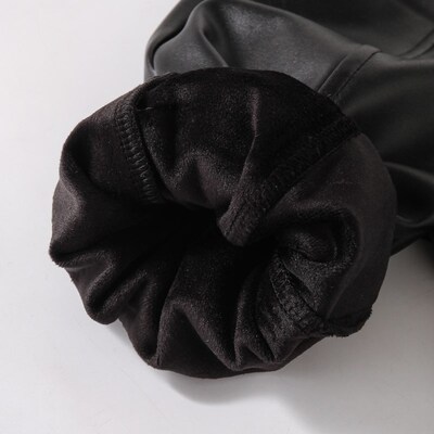 女童加绒裤子外穿洋气秋冬宝宝一体绒皮裤儿童冬季薄绒休闲保暖裤