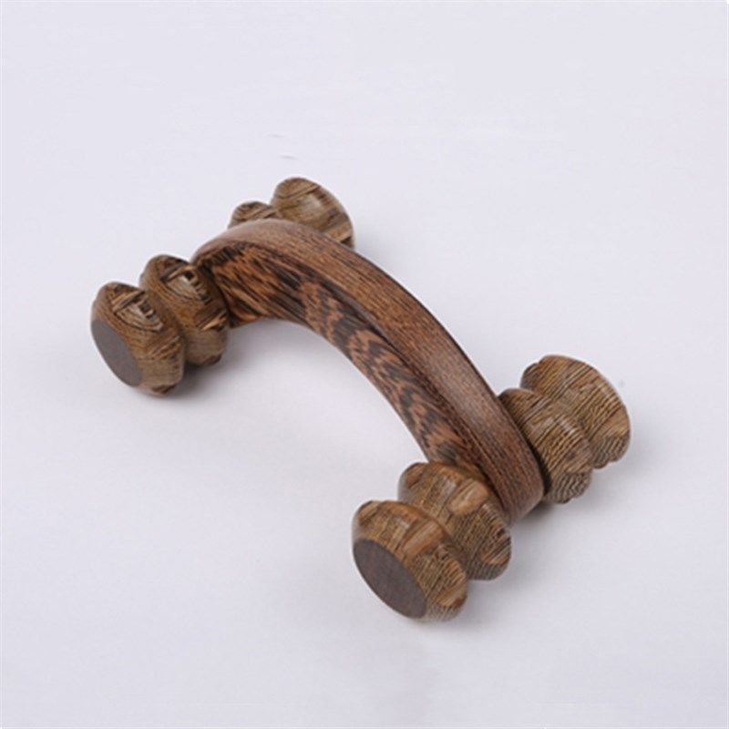 月球车鸡翅木按摩器滚轮按摩器木质按摩轮滚轮四轮腿部背部全身