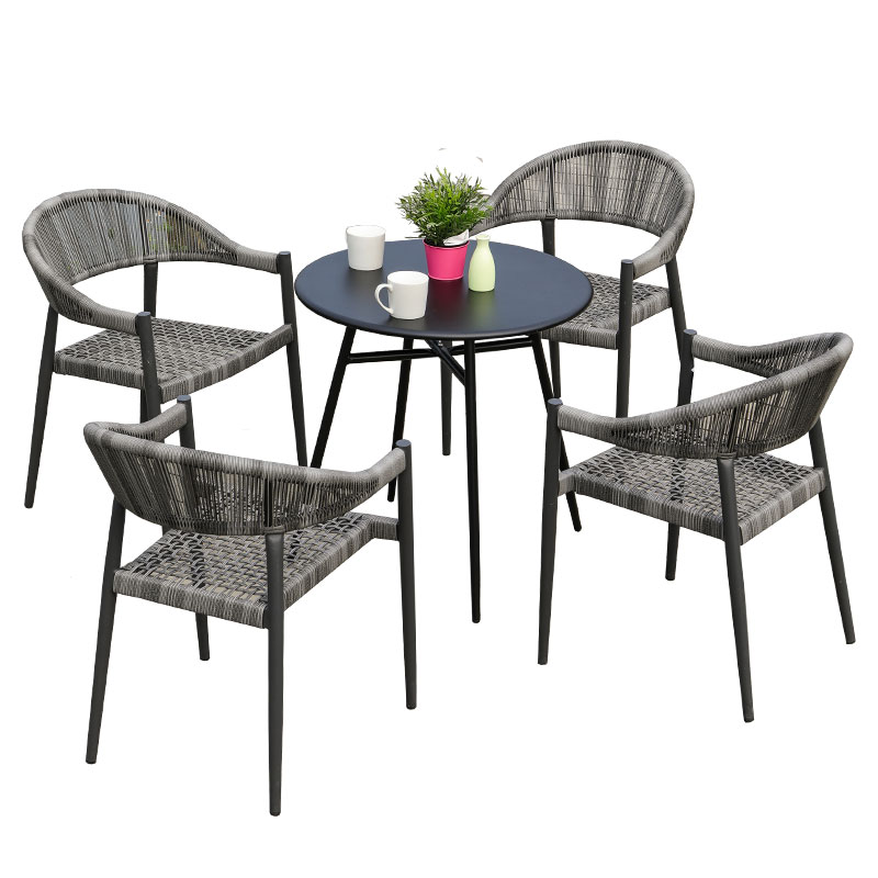 户外餐厅休闲桌椅奶茶店咖啡店室外外摆桌椅餐饮休息别墅花园庭院