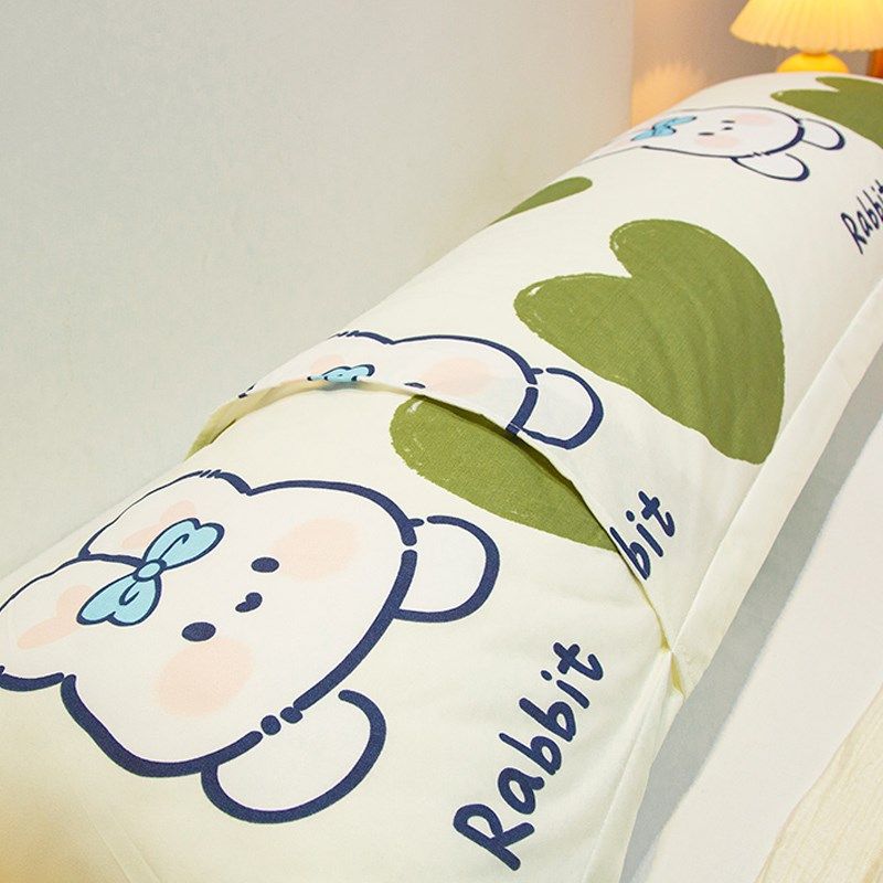 卡通风双人枕头单个加长枕芯内胆套卧室家用夫妻情侣长条一体枕套