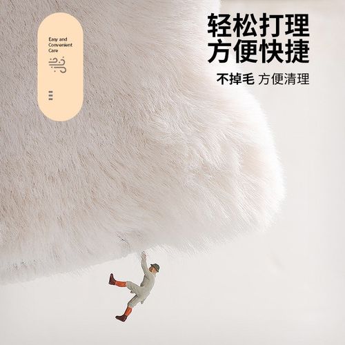 卧室地毯2024新款客厅沙发茶几垫子家用毛绒床边免洗房间飘窗地垫