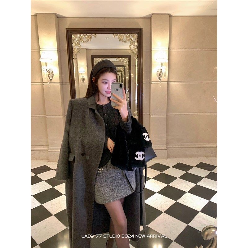 七哥viki   清冷大小姐  奢感细闪立裁好版型蝴蝶结短裙