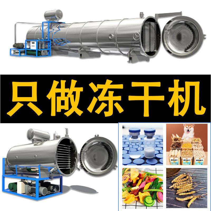 桑葚冻干机大型鸡胸肉猫草低温真空干燥机商用50平方冻干设备厂家