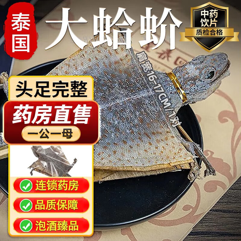 大蚧蛤干货公母一对壁虎