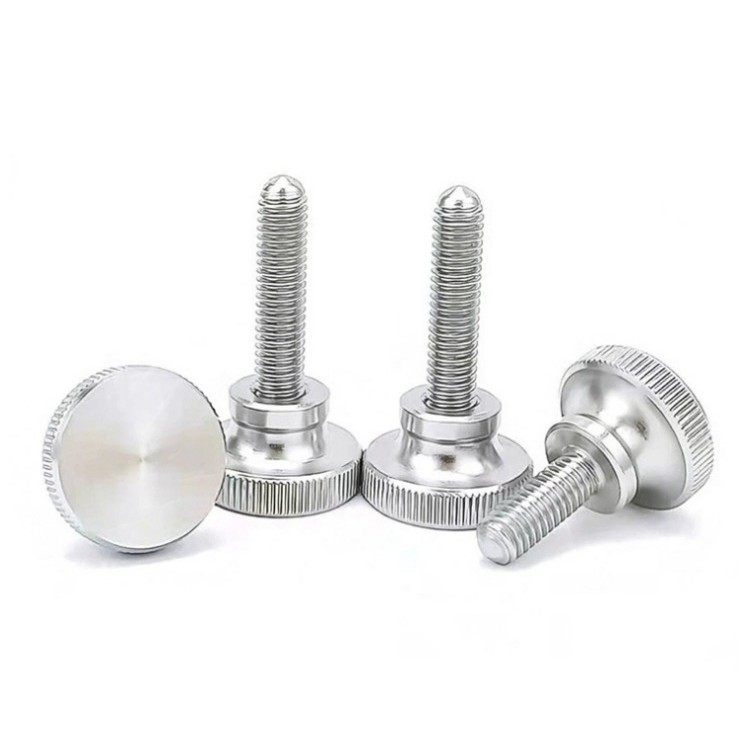 不锈钢压纹旋钮手拧螺栓NKB3 4 M5 M6 M8 M10外螺纹台阶型固定螺