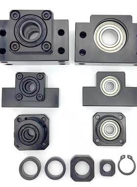 丝杠02/12/01丝杆C-BRW固定座11轴承LEB03-10/12/15/20/25/6/8-30