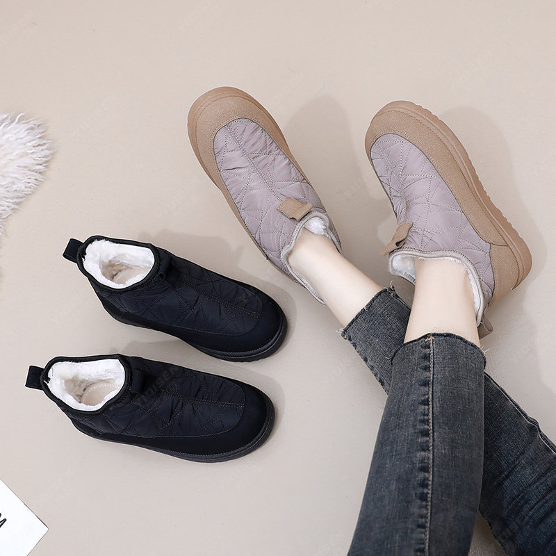 冬季新款加绒加厚保暖妈妈鞋防滑软底一脚蹬老北京布鞋亲肤雪地靴,女鞋,时尚雪地靴,淘宝优惠券,粉丝福利购,淘宝优惠卷