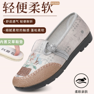 中年布鞋 透气民族绣花民族风布鞋 复古单鞋 老北京布鞋 春季 女鞋 新款