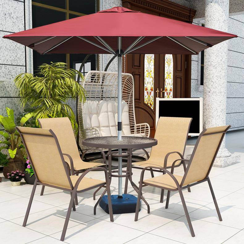 铝合金方形2米4骨拉绳中柱伞300D涤纶布防雨防晒供应伞遮阳伞厂家