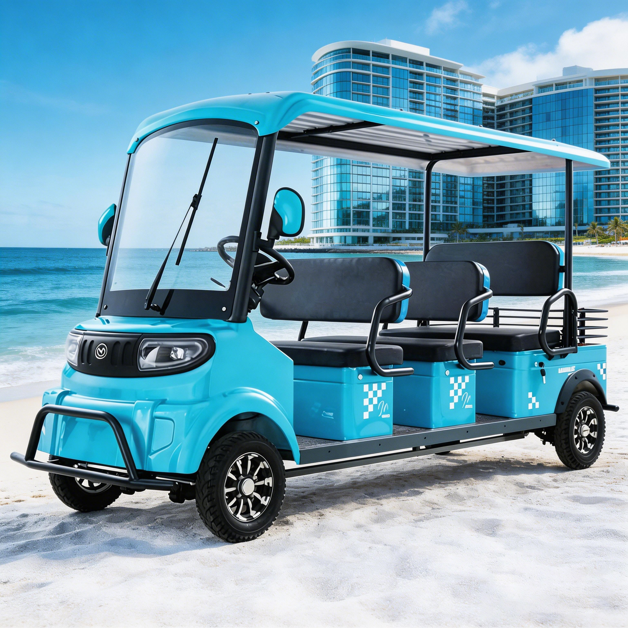 三排宽座小巴士m8四轮车电动四轮车接客物业巡逻车景区观光车