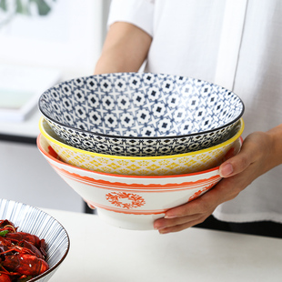 日式陶瓷餐具面碗商用斗笠碗吃面大碗汤碗拉面碗家用大号面条海碗