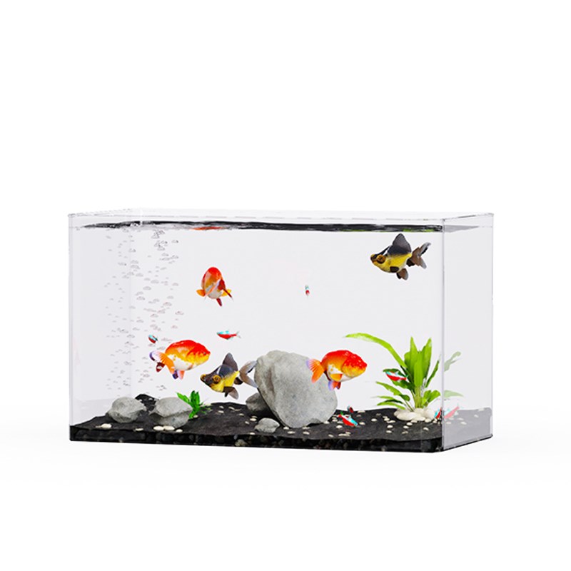 新款透明塑料金鱼缸家用桌面办公室客厅小型亚克力乌龟饲养生态缸