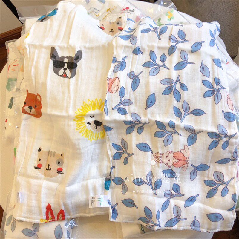 5条装超软竹纤维新生婴儿竹棉口水巾/宝宝汗巾/长方形垫背巾/枕巾