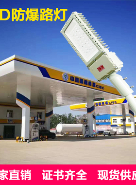 LED防爆路灯6米加油站加气站化工厂防水高杆防爆路灯头100W150W