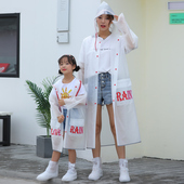 成人亲子儿童小孩小学生宝宝可爱斗篷防大雨幼儿园女童男童雨衣