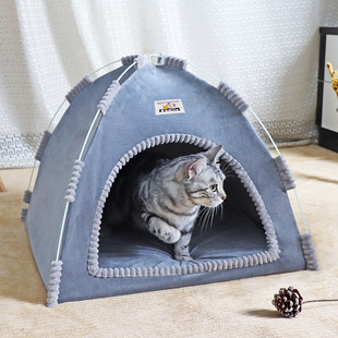 猫咪帐篷四季通用宠物帐篷可拆洗狗狗宠物窝夏季透气可折叠猫房子