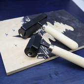 滚筒版 画拓印油墨滚轮滚筒胶滚工具油墨橡胶滚筒 画工具胶滚木刻版