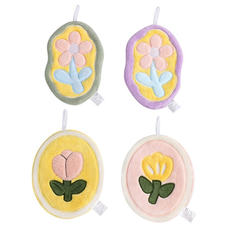 可爱厨房擦手巾不易掉毛可挂式卡通双层加厚吸水卫生间珊瑚绒手帕,家庭/个人清洁工具,厨房擦手巾,淘宝优惠券,粉丝福利购,淘宝优惠卷