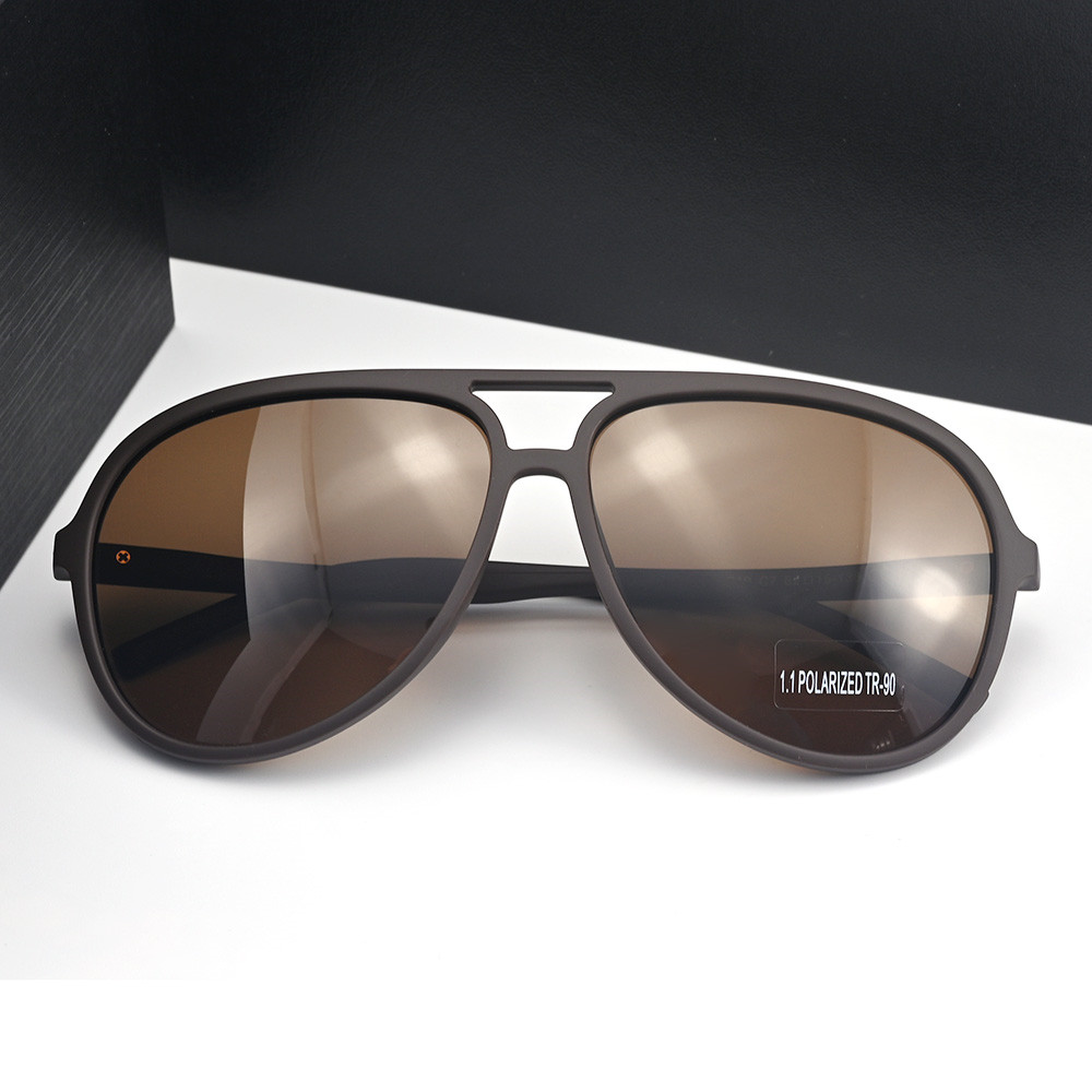 150mm飞行员男士偏光太阳镜TR90大脸蛤蟆镜墨镜潮胖子黑色茶色