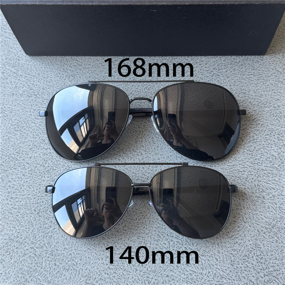 特大码男士偏光太阳镜蛤蟆镜168mm超胖脸墨镜黑色不锈钢眼镜超轻