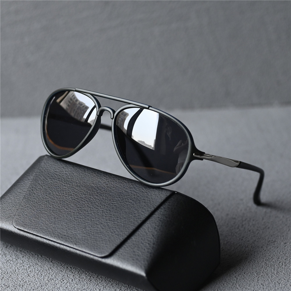男士偏光蛤蟆镜经典百搭太阳镜弹簧腿黑色墨镜高清镜片开车钓鱼