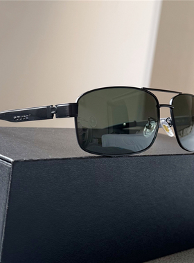 男士偏光太阳镜高档墨镜男款墨绿茶色偏光镜加宽胖脸专属150mm