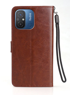 适用 小米22120RN86C手机壳6.71英寸红米11A保护套皮夹外壳翻盖Redmi 11A钱包款磁扣新款防摔男士硅胶潮女软?